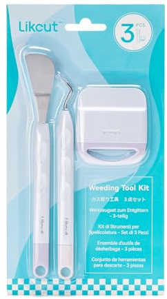 LIKCUT Accessori per Il Plotter da Taglio, Kit di Strumenti di Base da 3 Pezzi, Strumenti per Il diserbo del Vinile per Il Fai da Te