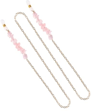 TINEASUR Elegante Brillenkette Aus Pinkfarbenem Kristallglas Mit Robustem Metallband Modisches Accessoire Für Damen Schützt Brillen Und Sonnenbrillen Vor Verlust Und Beschädigung Bequeme