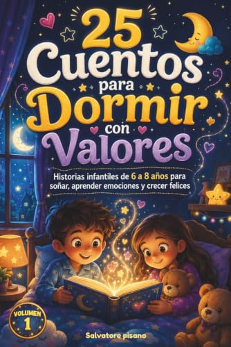 25 Cuentos para Dormir con Valores: Historias infantiles de 6 a 8 años para soñar, aprender emociones y crecer felices: 1 (Colección Pequeños Corazones Tranquilos)