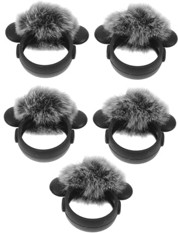 UPKOCH 5pezzi Paravento Peloso Per Microfono Copertura Protettiva Antivento Da Filtro Rumore Ambientale Per Registrazione e Trasmissioni