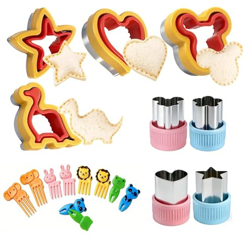 Sandwich Cutters for Children, Stainless Steel, Easy to Clean, Reusable