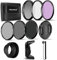 NEEWER Kit de filtres ND 72 mm et Accessoires pour Objectif, ND2 ND4 ND8 UV FLD CPL (polarisant Circulaire) avec Capuchon d'objectif et Pare-Soleil d'objectif en Forme de Tulipe