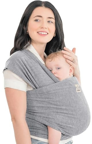 KeaBabies Babytrage Ab Geburt - Atmungsaktive Babytragetücher, Babytrage Neugeborene Ab Geburt, Babytuch Tragetuch Baby Neugeborene, Kleinkind Handfreie Baby Carrier (Classic Gray)