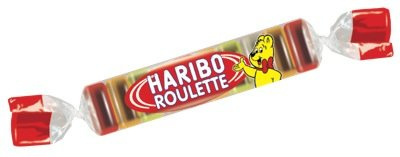 HARIBO - Roulette Rollen - Weingummi - Fruchtgummi - Box mit 50 Rollen
