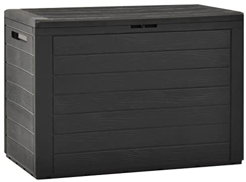vidaXL Boîte de Rangement de Jardin Coffre de Stockage Boîte de Stockage Coffre de Rangement Extérieur Patio Terrasse Anthracite78x44x55 cm