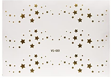 2 x Gesichttattoo Sternenkarte in gold - Temporary Body Tattoo - VS001 (2)