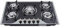 Gas Hob, 30 inch Gas Cooktop 5 Burners Stainless Steel Built-in Stove Gas Cooker with 8mm Tempered Glass Cast Iron Pan Support (Black)