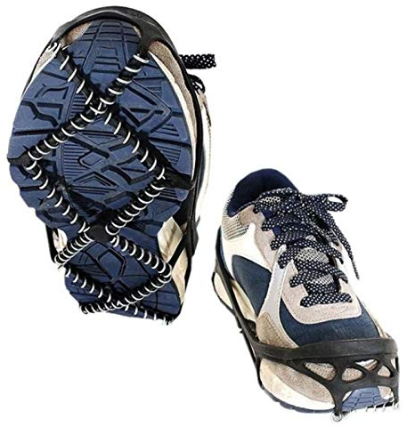 Dequate Schuhkrallen Steigeisen, Spikes Für Schuhe Winter, Edelstahl Krallen​ Anti Rutsch, Schneeketten Für Schuhe Anti Rutsch Eisspikes Für Winter