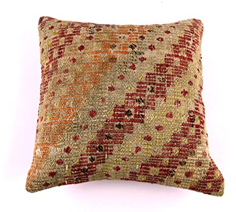 kelim kissen 40x40 cm handgefertigt kelim kissenbezug orientalische kissen kopfkissen viereckig dekorative bohemian kissenhülle dekokissen sofakissen zierkissen code 4554