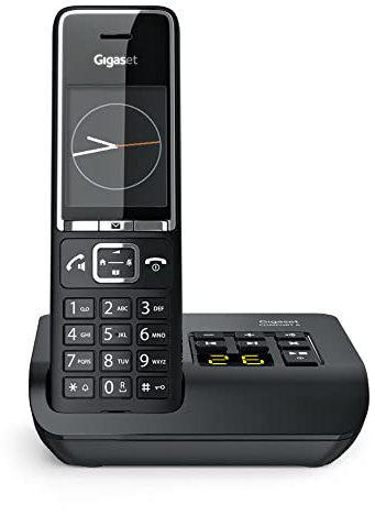 GIGASET COMFORT 550 BLACK CORDLESS CON SEGRETERIA Cordless DECT/GAP con segreteria tempo registrazione fino a 30 minuti. Funzioni generali: display illuminato a colori, 18 melodie, rubrica 200 numeri.