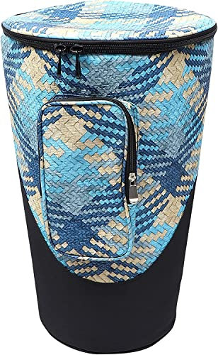 EdirFtra Tasche für 10 Zoll Djembe Trommel, Wasserdicht Jacquard Rucksack Afrikanische Trommel Gepolsterte Tragetasche mit Verstellbare Schultergurt, Zubehör Tasche,A