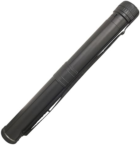 RAYLU PAPER - Tubo Portadisegni, tubo di plastica estensibile per conservare piani, Tele e Poster, tubo portadocumenti Con tracolla per artisti, lavoro e università (70-130 cm)