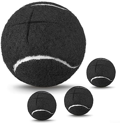 PETSTIBLE Tennisbälle 4 Stück für Haustiere, Training, Kinder mit Tragetasche, Tennisbälle für Sport