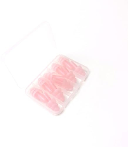 GUYANA Bouchon d'oreille 5 Paires de Bouchons d'oreilles Confortables, Bouchons d'oreilles de Natation, Bouchons d'oreilles Souples en Silicone réduisant Le Bruit Boule Quies (Color : Pink-Clear)