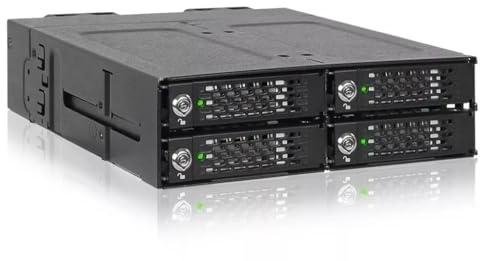 Icy Dock ToughArmor MB720MK-B V3 Enclosure for M.2, PCI Express NVMe 4.0 x4 5.25 Internal SFF-8612 OCuLink Host Interface - Black