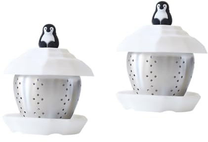 TOPBATHY 2 Pièces Passoire à Thé Pingouin Passoires à Thé En Maille Infuseur à Mailles Fines Boule D'assaisonnement Diffuseur à Boule De Passoire Engrener Acier Inoxydable Métal
