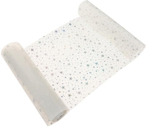 Hohopeti Pvc-stoff Transparent Mit Sternenmuster Bastelfolie Diy-material Für Taschen Und Accessoires Haltbarer Bastelstoff Für Kreative Anwendungen
