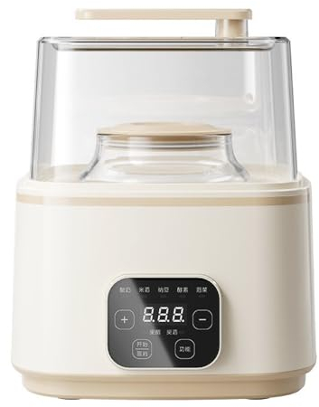 Yogurtiera, Macchina per yogurt Smart Home Design touch screen intelligente Doppio rivestimento di grande capacità Fermentazione a temperatura costante per yogurt, yogurt greco, formaggio, natto