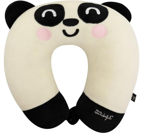 Mr. Wonderful Reisekissen für Kinder, Panda, Reise-Nackenkissen für die Kleinsten – aus Memory-Schaum