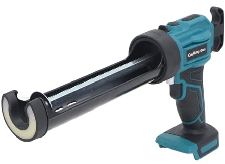 Electric Caulking Gun, 10oz Cordless Caulking Gun, 4 Adjustable Speed, Anti Drip, LED Light, 20V Battery Powered Caulk Gun for Filling, Sealing