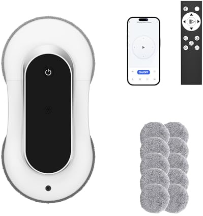 ESFC Automatic Window Cleaner Robot With Dual Water Spray,Smart Window Cleaning Washer Machine With 3000pa Suction&AI Path Planning,Perfect Windows Cleaning Robot For HighRise Windows, Tiles And Glass