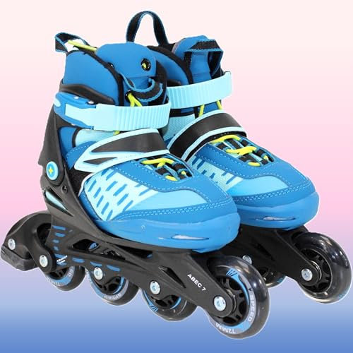 Trendy Softboot Inliner 29-33 Inline Skates Türkis 5in1; 5-Fach längen- und weitenverstellbar Mädchen Girls