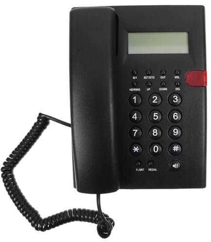 SHINEOFI Telefono Fisso Filo per Anziani Telefoni Fissi da Tavolo Telefoni Domestici Facili da Usare Tasti Grandi e Interfaccia Intuitiva