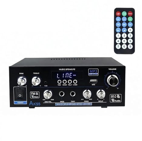 Amplificatore digitale HiFi Canale 2.0 Bluetooth Surround Sound AMP Potenza massima 90Wx2 Altoparlante,Riproduzione accurata