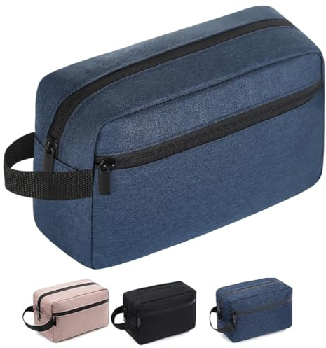 Toiletry Bag, Large Full Size Toiletry Bag, Travel Wash Bag Water-Resistant Gym Shaving Organiser Bags, Shower Bathroom Makeup Bag with Handle (Blue)