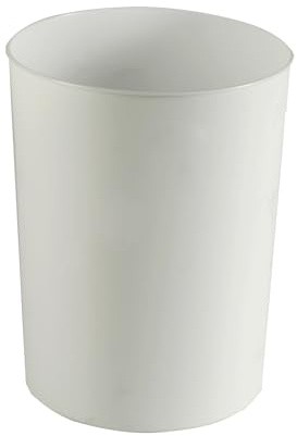 Well Home Papelera de plástico de 11L color blanco