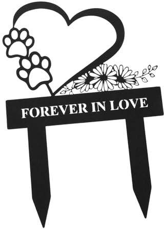 iplusmile Plaque Commémorative pour Chien Piquet Métal pour Animaux De Compagnie Stèle Funéraire pour Jardin Extérieur