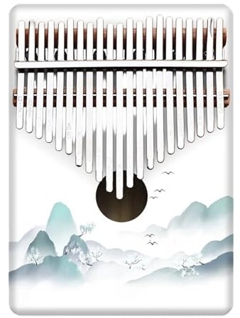 Kalimba-Instrument Kalimba Mit 21 Tönen Daumenklavier Für Anfänger Rundes Loch(3/4)