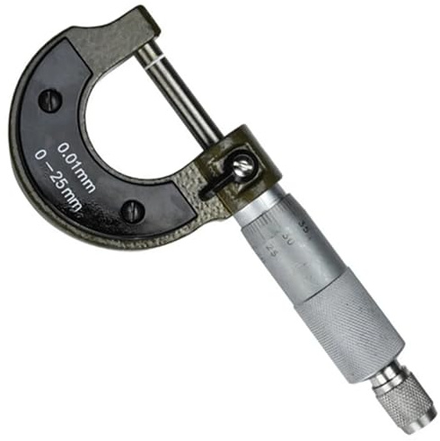 bügelmessschraube Außenmikrometer 0–25 mm, 0,01, Dickenmessgerät, Messschieber, präzises metrisches Messanalysewerkzeug for Metall, for Maschinisten und Juweliere