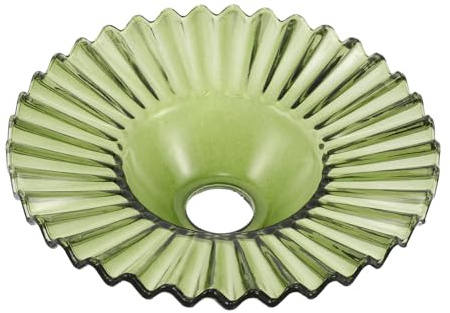 Toyvian Abat-Jour en Verre Vert Foncé Suspendre – Abat-Jour de Cloche Verre Transparent Soufflé à la Main Compatible Luminaire Suspendu Décoration Intérieure Japandi et Industrielle
