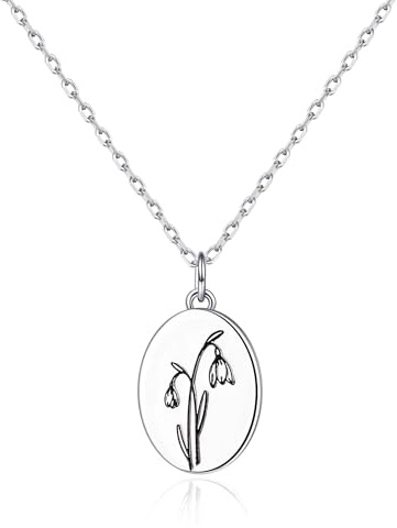 Philip Jones January Birth Flower Snowdrop Necklace