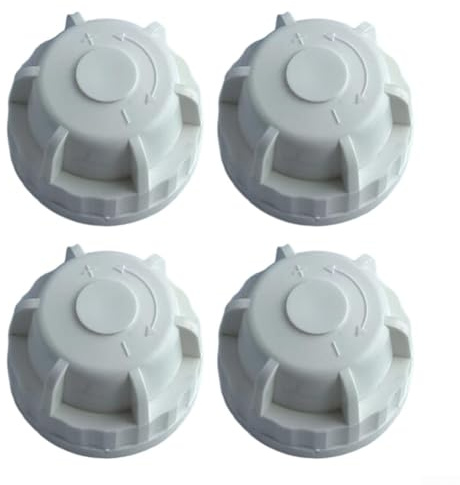 Minhe Heizkörperventil-Schutzkappe für Thermostat-Verteiler, M30 x 1,5 Gewinde, manuelle Durchflussregulierungskappe, 4 Stück, weiß, Heizungszubehör für Zuhause
