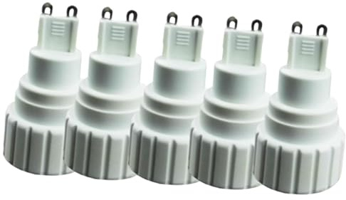 Hellery 5 Stück G9 zu GU10 Adapter, Hitzebeständig, Direkter Ersatz für