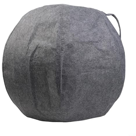 Nexbrill Filzhülle für Yoga und Pilates, schützende 3 mm Filzhülle, kompatibel mit 55 cm, 65 cm, 75 cm Bällen, verschleißfestes Material in Grau für Zuhause oder Studio Fitness (65 cm)
