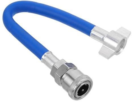 IWOWHERO Adaptador de liberación rápida y tubo conector de aire, doble capa de latón y goma, diseño multifuncional para montaje en tanque de aire de camiones y trailers