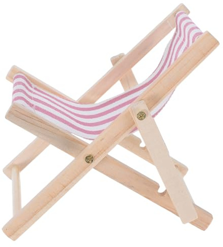 LAPYAPPE Soporte para teléfono móvil de Silla de Playa, Adorno de Escritorio para el hogar, Soporte para teléfono de Mesa, Madera, Forma de Silla de Playa, 1 Pieza