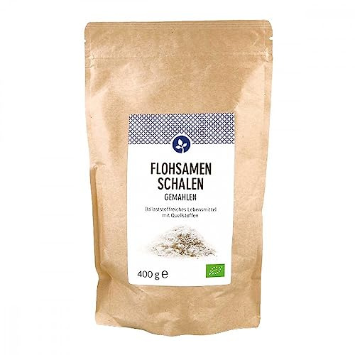 FLOHSAMENSCHALEN gemahlen Bio Pulver 400 g Pulver