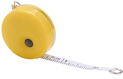Utoolmart Mètre ruban souple de 150 cm, ruban rond en plastique, échelle métrique, ruban souple et rétractable, couture de corps, outil de mesure médical, 1 pièce