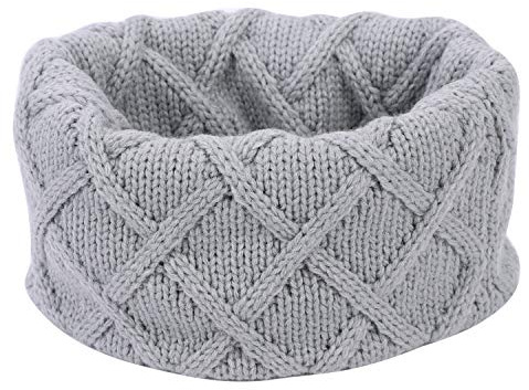 Loopschal Kinder Strickschal Ski Winterschal Rhombus Muster Schlauchschal Outdoor Sport Nackenwärmer Beanie Rundschal Warm Multifunktional Halstücher Jungen Mädchen Weihnacht Geschenk