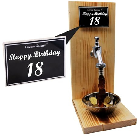 Geschenk zum 18 Geburtstag Mann & Frau - Geldhahn - Geld Geschenk - Geschenk zum - ausgefallene lustige witzige Geschenkidee - Geld verschenken -s- Happy Birthday 18