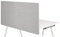 hjh OFFICE Separador acústico de Escritorio Partición de Mesa FLEXMIUT D Tejido 62 x 120 cm Tabique Gris Claro