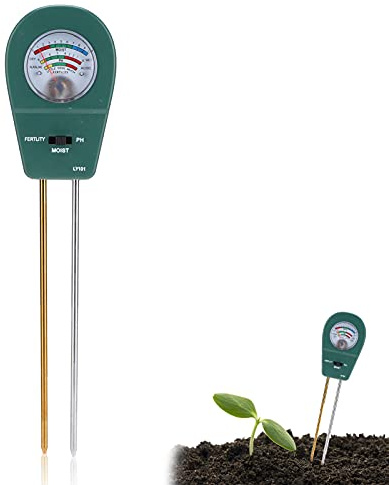 Agatige LY101 Bodentester, 15.5cm / 6.1in Multifunktions Digital Bodenfruchtbarkeit Stickstoff Feuchtigkeit Hygrometer PH Meter Lichtdetektor für Garten Pflanzen Landwirtschaft