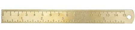 U-M 1 Stück 15 cm Vintage Messing Lineal Lesezeichen Rose Gold Messen Gerade Lineal Schule Schreibwaren Metall Malerei Zeichenwerkzeug Dauerhaft