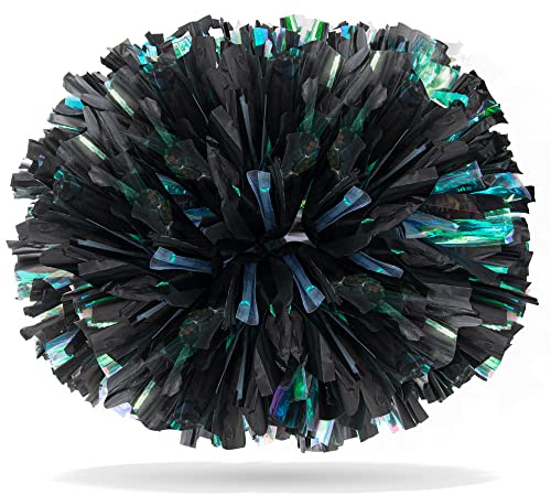 AOPANDA Pompons Cheerleading, 2 Pezzi Cheer Pom Poms per Bambini, con Manico per Bacchetta per Lo Spirito di Squadra, Sport, Danza Cheer Bambini Adulti (Rosa, Blu, Bianco, Verde, Nero)