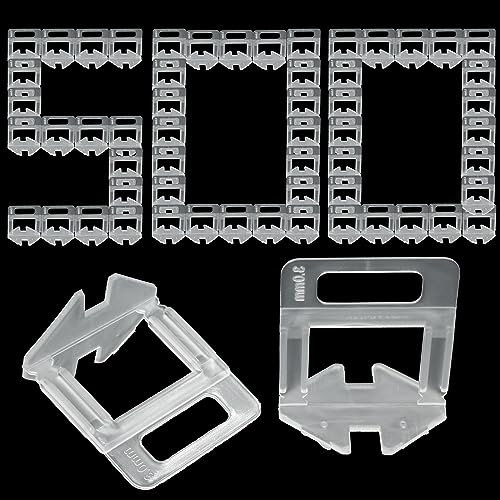 Rierdge Tile Leveling System 500 Pcs 1/16 Tile Leveler Spacers Clips for Professional Ceramic Tile and Stone Installation