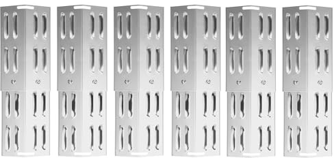 WELL GRILL 29 cm to 43 cm Universal Flavorizer Bars Flame Distributor Gas Grill BBQ Aroma Rails Accessories for Taino, Landmann, Burnhard and Most Gas Grills, Pack of 6